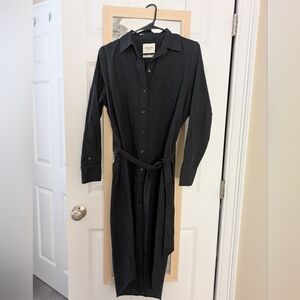 A&F Black Belted Shirt Dress